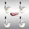 Service Caster 4 Inch 316SS Nylon Wheel Swivel 1-1/8 Inch Expanding Stem Caster Set Lock Brake SCC-SS316TTLEX20S414-NYS-118-4 - alternate 2